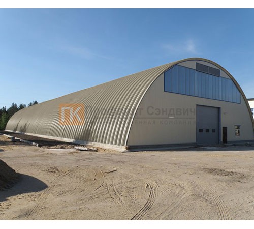 Профнастил H114ПГ-1.2, для бескаркасных ангаров, Полиэстер RAL 1035