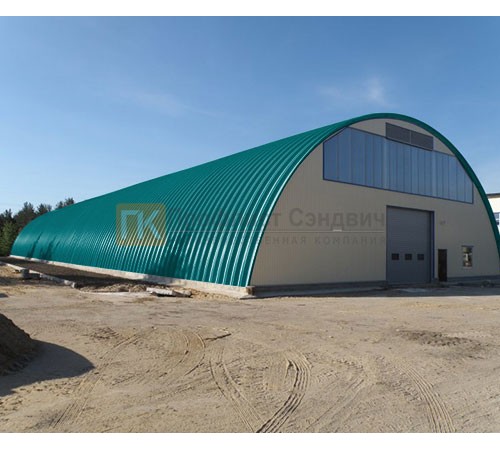 Профнастил H114ПГ-0.7, для бескаркасных ангаров, Полиэстер RAL 5021