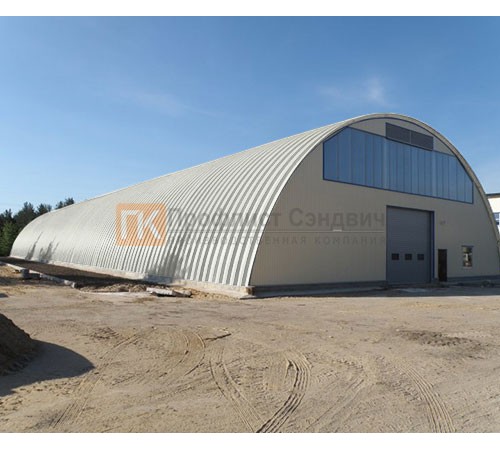 Профнастил H114ПГ-1.2, для бескаркасных ангаров, Полиэстер RAL 9002