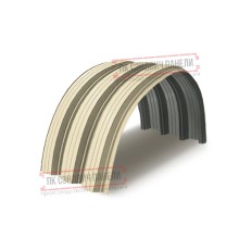 Профнастил H112ПГ-0.65, для бескаркасных ангаров, Полиэстер RAL 1015.