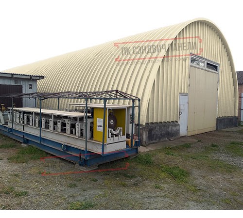 Профнастил H112ПГ-1.2, для бескаркасных ангаров, Полиэстер RAL 1015