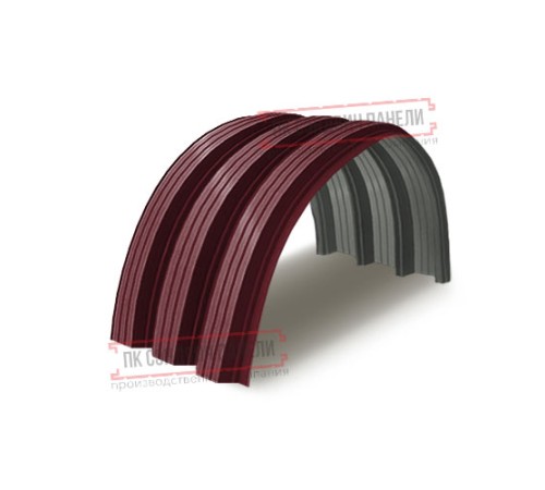 Профнастил H112ПГ-0.9, для бескаркасных ангаров, Полиэстер RAL 3005