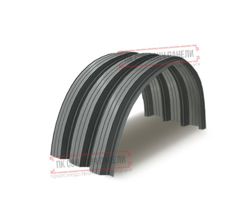 Профнастил H112ПГ-1.2, для бескаркасных ангаров, Полиэстер RAL 7005