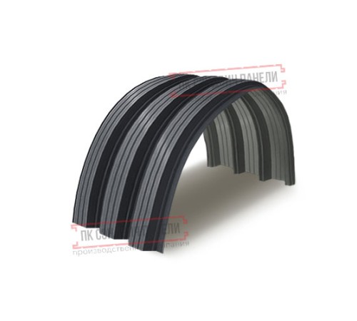 Профнастил H112ПГ-0.75, для бескаркасных ангаров, Полиэстер RAL 7024