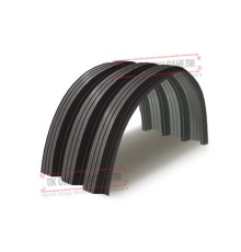 Профнастил H114ПГ-0.65, для бескаркасных ангаров, Полиэстер RR32.