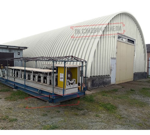 Профнастил H112ПГ-1.2, для бескаркасных ангаров, Полиэстер RAL 9002