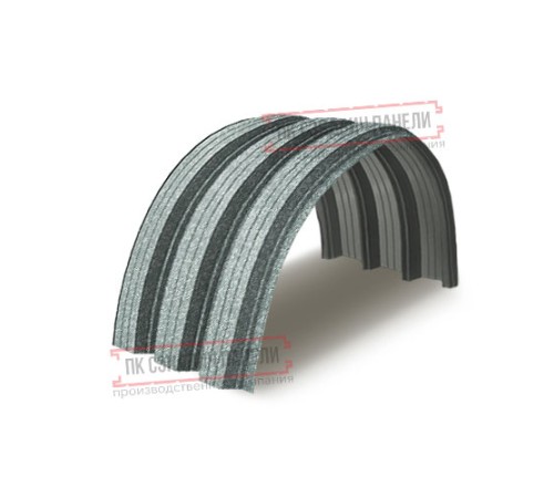 Профнастил H112ПГ-1.1, для бескаркасных ангаров, Оцинкованный