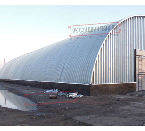 Профнастил H112ПГ-1.1, для бескаркасных ангаров, Оцинкованный