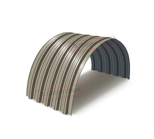 Профнастил НС35ПГ-0.45, Ширина-1100, Полиэстер RAL1035