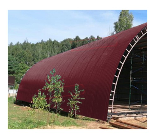 Профнастил НС35ПГ-0.45, Ширина-1100, Полиэстер/Двусторонний RAL3005