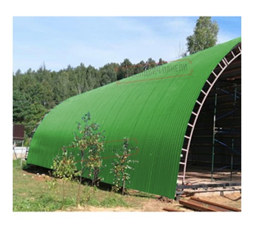 Профнастил НС35ПГ-0.5, Ширина-1100, Полиэстер RAL6018