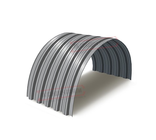 Профнастил НС35ПГ-0.55, Ширина-1100, Полиэстер RAL7004