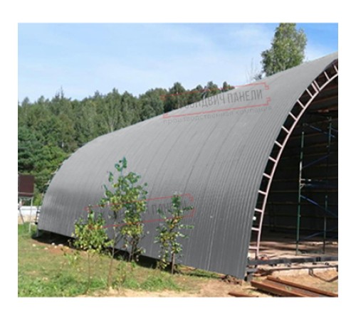 Профнастил НС35ПГ-0.55, Ширина-1100, Полиэстер RAL7004