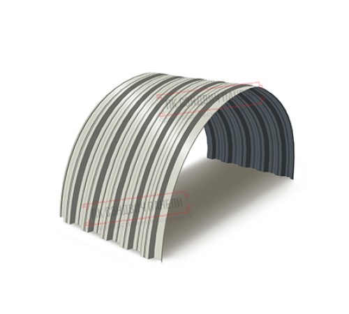 Профнастил НС35ПГ-0.45, Ширина-1100, Полиэстер RAL9002