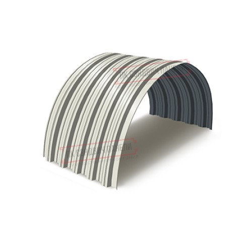 Профнастил НС35ПГ-0.45, Ширина-1100, Полиэстер RAL9003