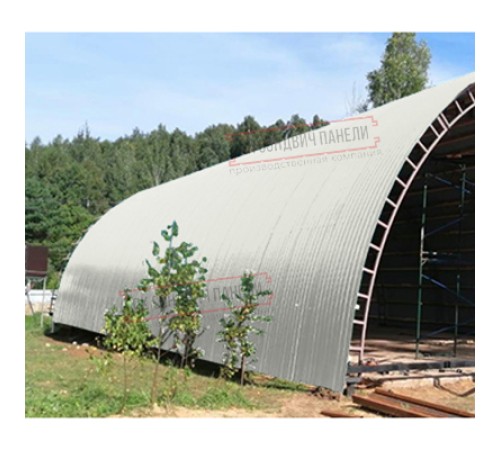 Профнастил НС35ПГ-0.45, Ширина-1100, Полиэстер RAL9003