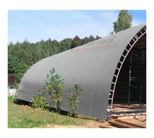 Профнастил НС35ПГ-0.45, Ширина-1100, Полиэстер RAL9006