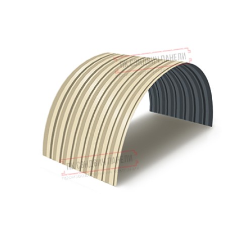 Профнастил С-15ПГ-1190-0.45 (с гранью) Полиэстер RAL 1015