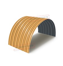 Профнастил С-15ПГ-1190-0.45 (с гранью) Полиэстер RAL 1034