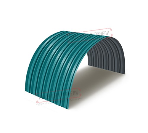 Профнастил С-15ПГ-1190-0.45 (с гранью) Полиэстер/Двусторонний RAL 5021