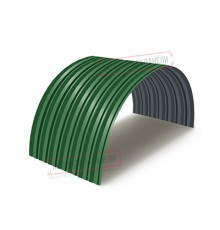 Профнастил С-15ПГ-1190-0.45 (с гранью) Полиэстер RAL 6002