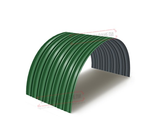 Профнастил С-15ПГ-1190-0.45 (с гранью) Полиэстер RAL 6002