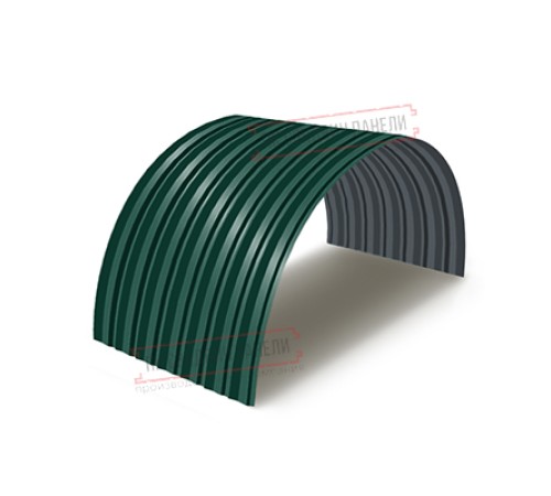 Профнастил С-15ПГ-1190-0.45 (с гранью) Полиэстер/Двусторонний RAL 6005