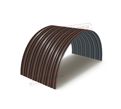 Профнастил С-15ПГ-1190-0.45 (с гранью) Полиэстер RAL 8017