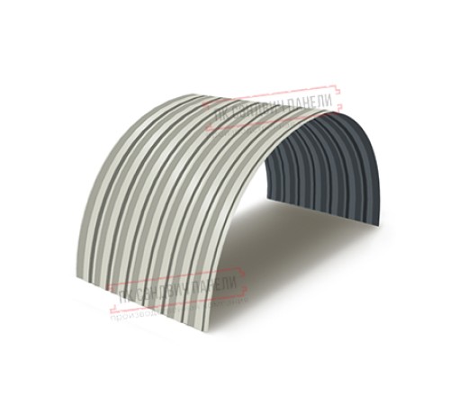 Профнастил С-15ПГ-1190-0.45 (с гранью) Полиэстер/Двусторонний RAL 9002