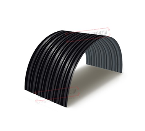 Профнастил С-15ПГ-1190-0.45 (с гранью) Полиэстер/Двусторонний RAL 9005