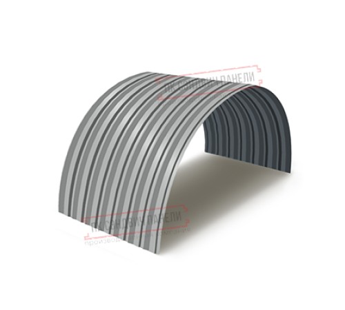Профнастил С-15ПГ-1190-0.45 (с гранью) Полиэстер RAL 9006