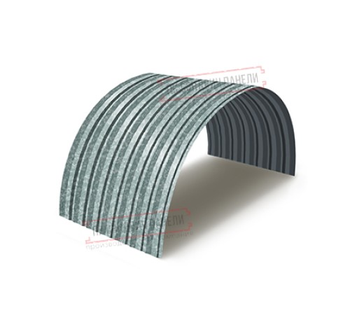 Профнастил С-15ПГ-1190-0.5 (с гранью) Оцинкованный