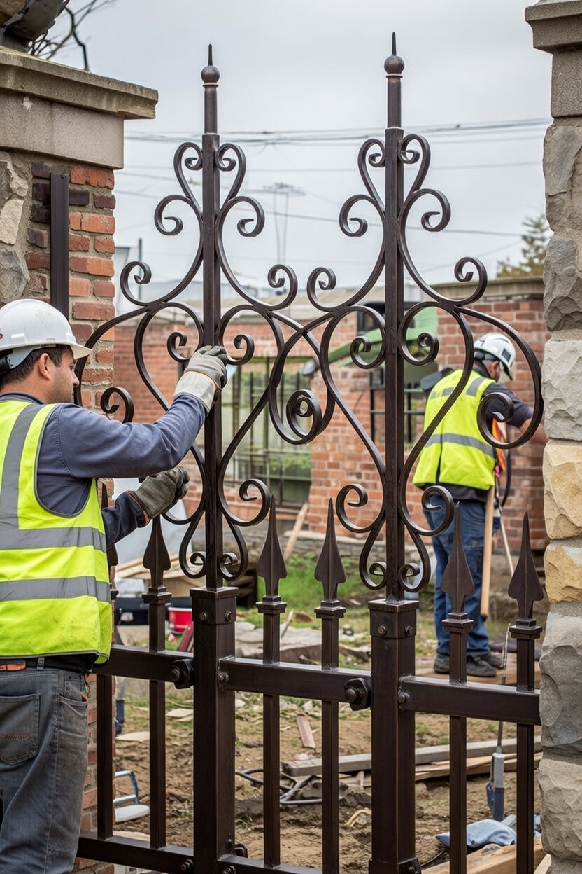 Декоративные накладки на столбы — пример
