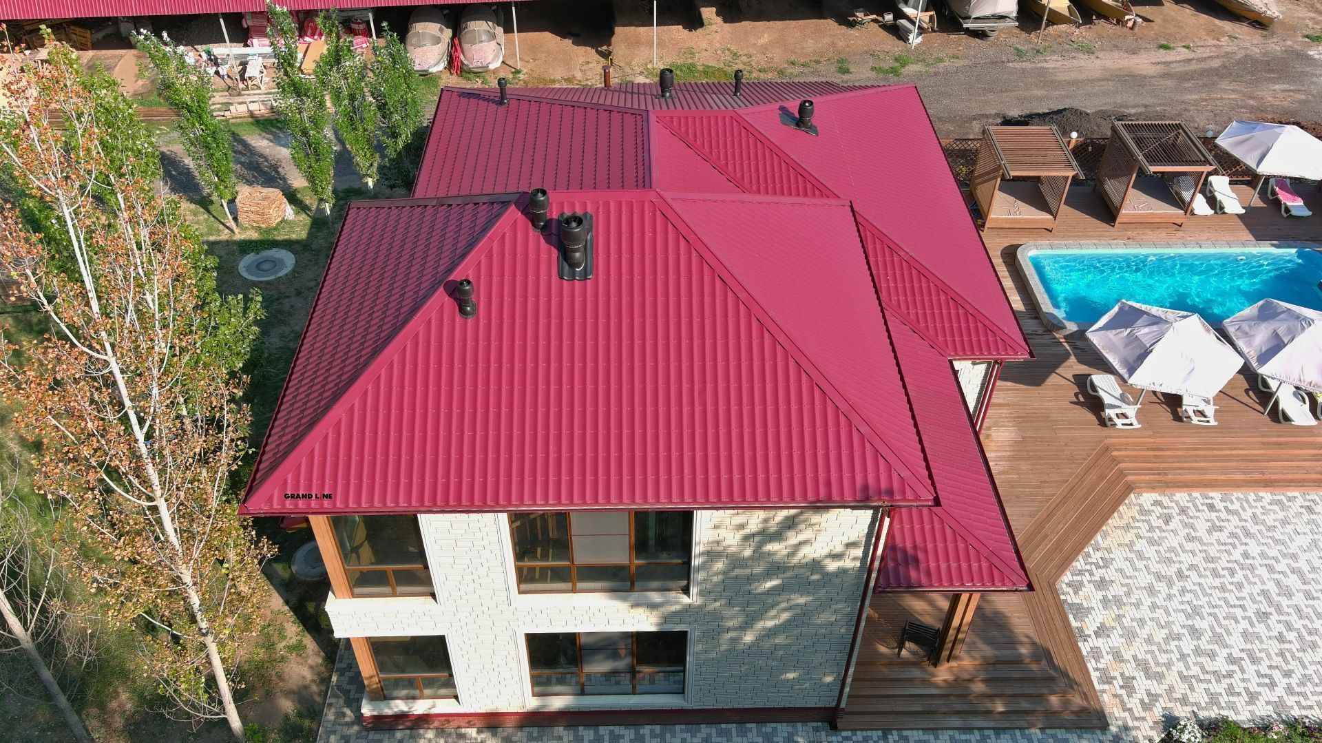 Кровля из металлочерепицы Квадро Профи