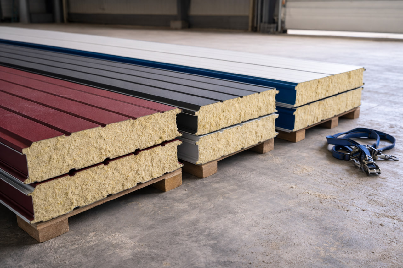 Монтаж стеновых сэндвич-панелей 180 мм на объекте