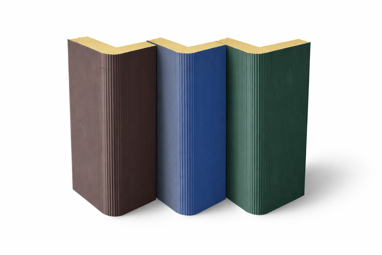 Угловой узел из сэндвич-панелей PIR