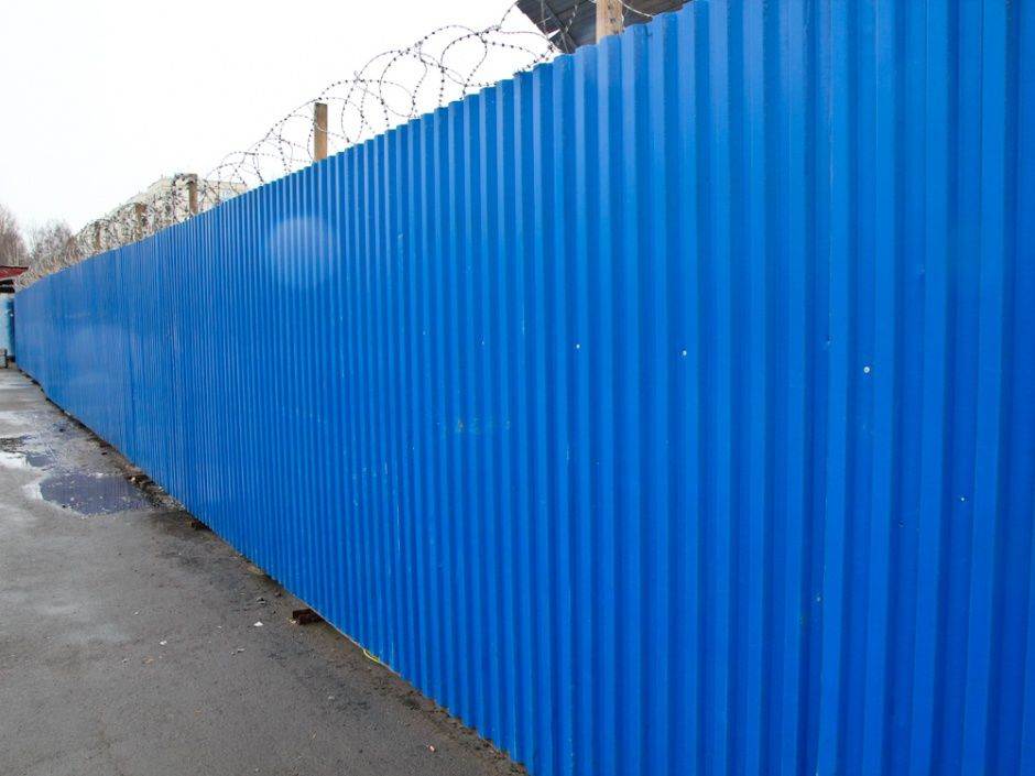 Ограждение из профнастила С44 — объект 1